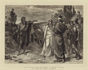 Élie rencontrant Achab et Jézabel dans la vigne de Naboth - Frank Dicksee